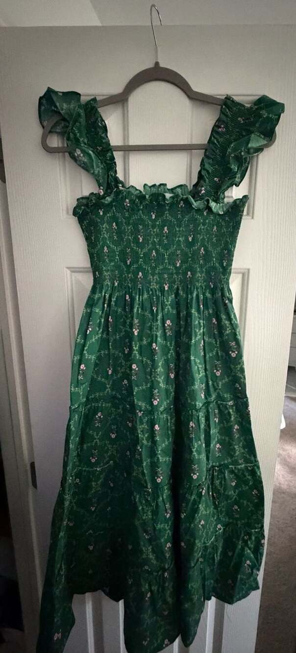 Hill House Home The Ellie Nap Dress - Emerald Trellis
